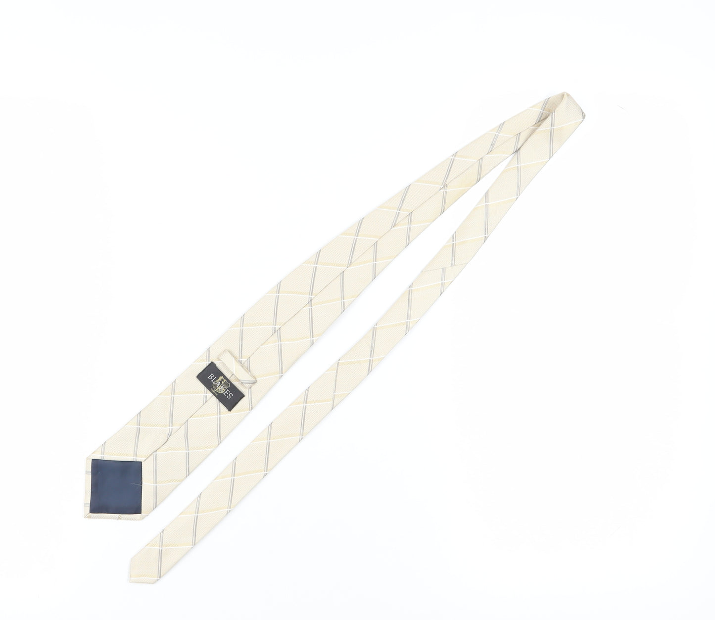 Blakes London Beige Check Silk Men's Tie