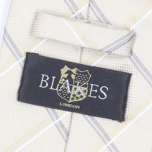 Blakes London Beige Check Silk Men's Tie