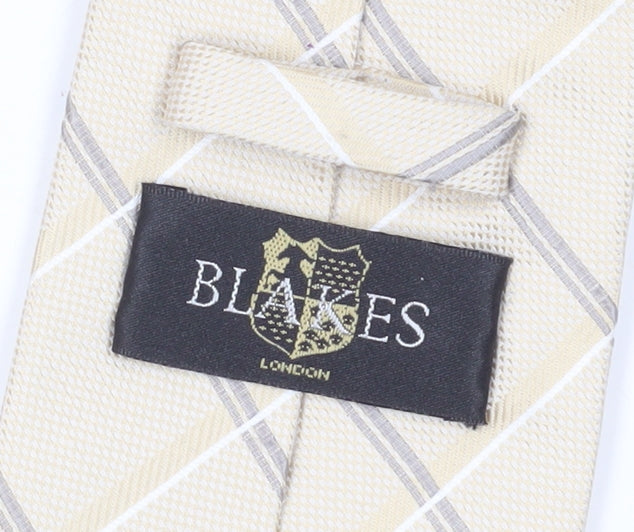 Blakes London Beige Check Silk Men's Tie