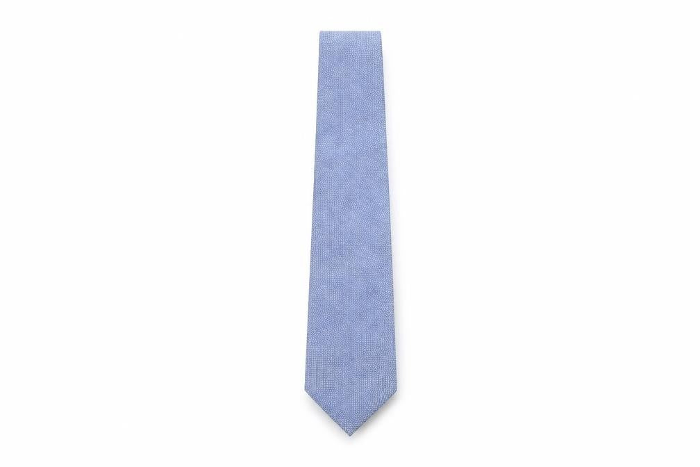 Front view of Linea Men's Blue Silk Geometric Tie