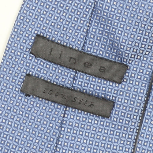 Linea Men's Blue Silk Geometric Tie