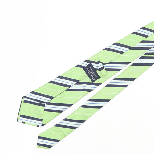 Samuel Windsor Men's Green Stripe Silk Slim Tie