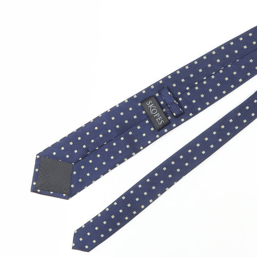 Skopes Men's Blue Geometric Silk Tie