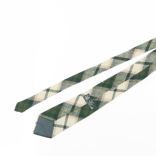 The National Trust Green Plaid Wool Men's Tie