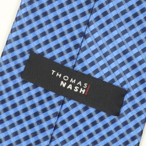Thomas Nash Men's Blue Geometric Polyester Tie