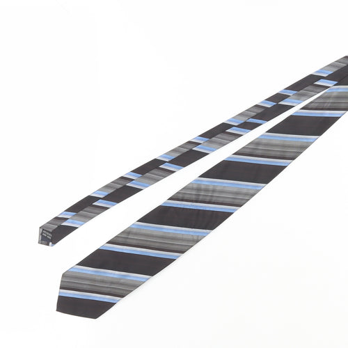 Berringer Menswear Silk Black & Blue Slim Tie