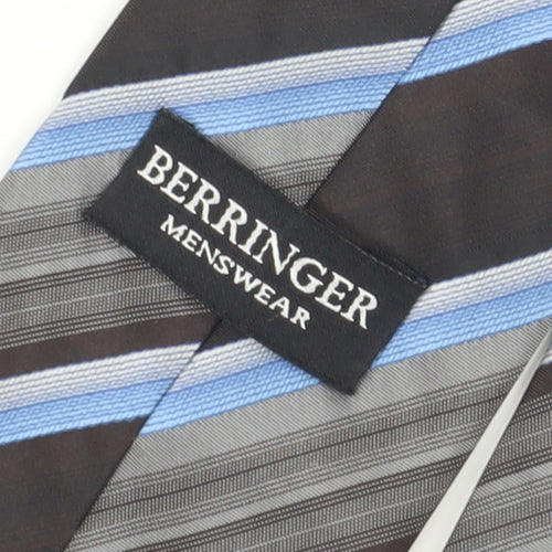 Berringer Menswear Silk Black & Blue Slim Tie