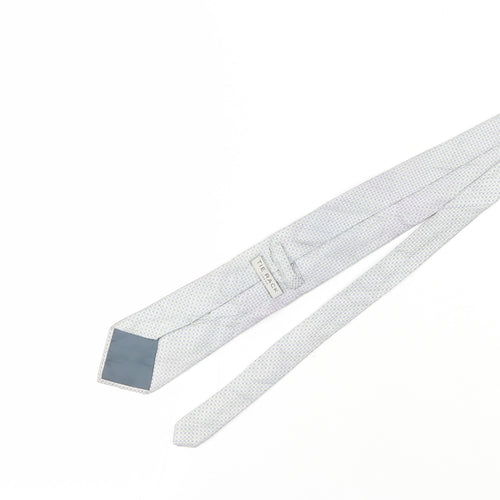 Tie Rack Men's Grey Silk Geometric Slim Tie