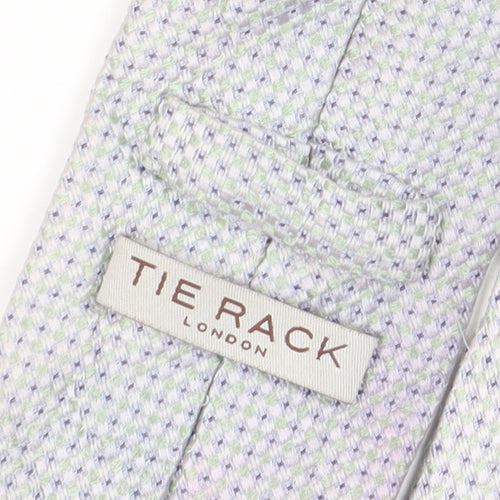 Tie Rack Men's Grey Silk Geometric Slim Tie