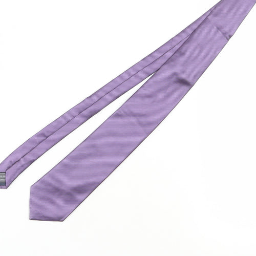 Marks and Spencer Men's Purple Silk Striped Tie
