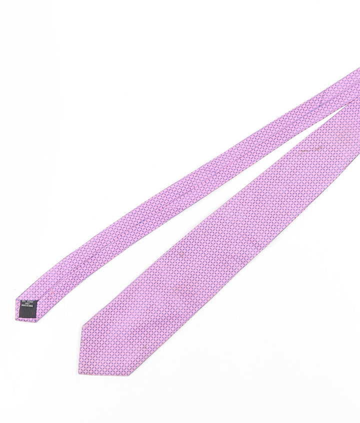 Van Heusen Men's Pink Geometric Slim Tie Silk