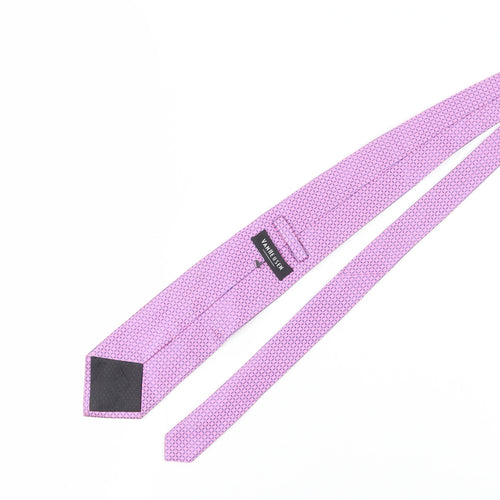 Van Heusen Men's Pink Geometric Slim Tie Silk