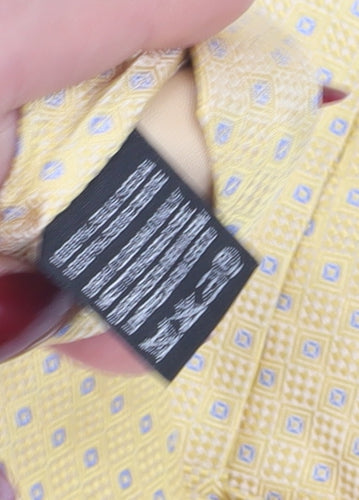 Tie Rack Men's Yellow Silk Geometric Tie