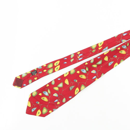 Jaeger Men's Red Silk Floral Tie