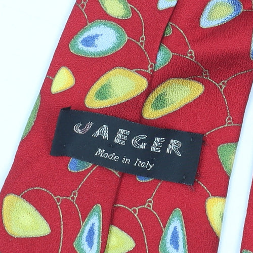 Jaeger Men's Red Silk Floral Tie