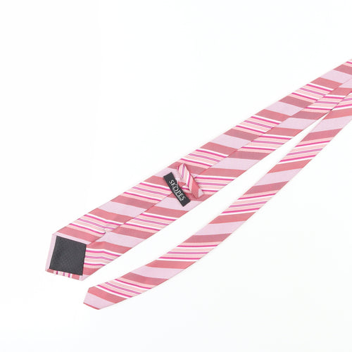 Skopes Men's Pink Striped Tie, One Size, Stylish & Bold