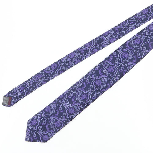 Marks and Spencer Purple Paisley Silk Men's Tie