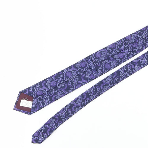 Marks and Spencer Purple Paisley Silk Men's Tie