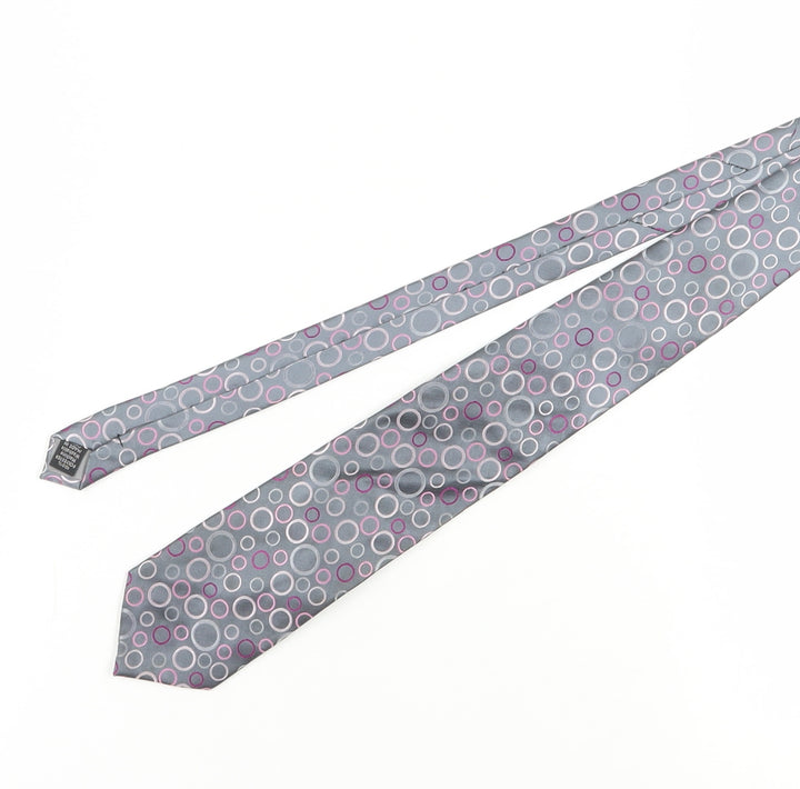Thomas Nash Men's Grey Geometric Tie