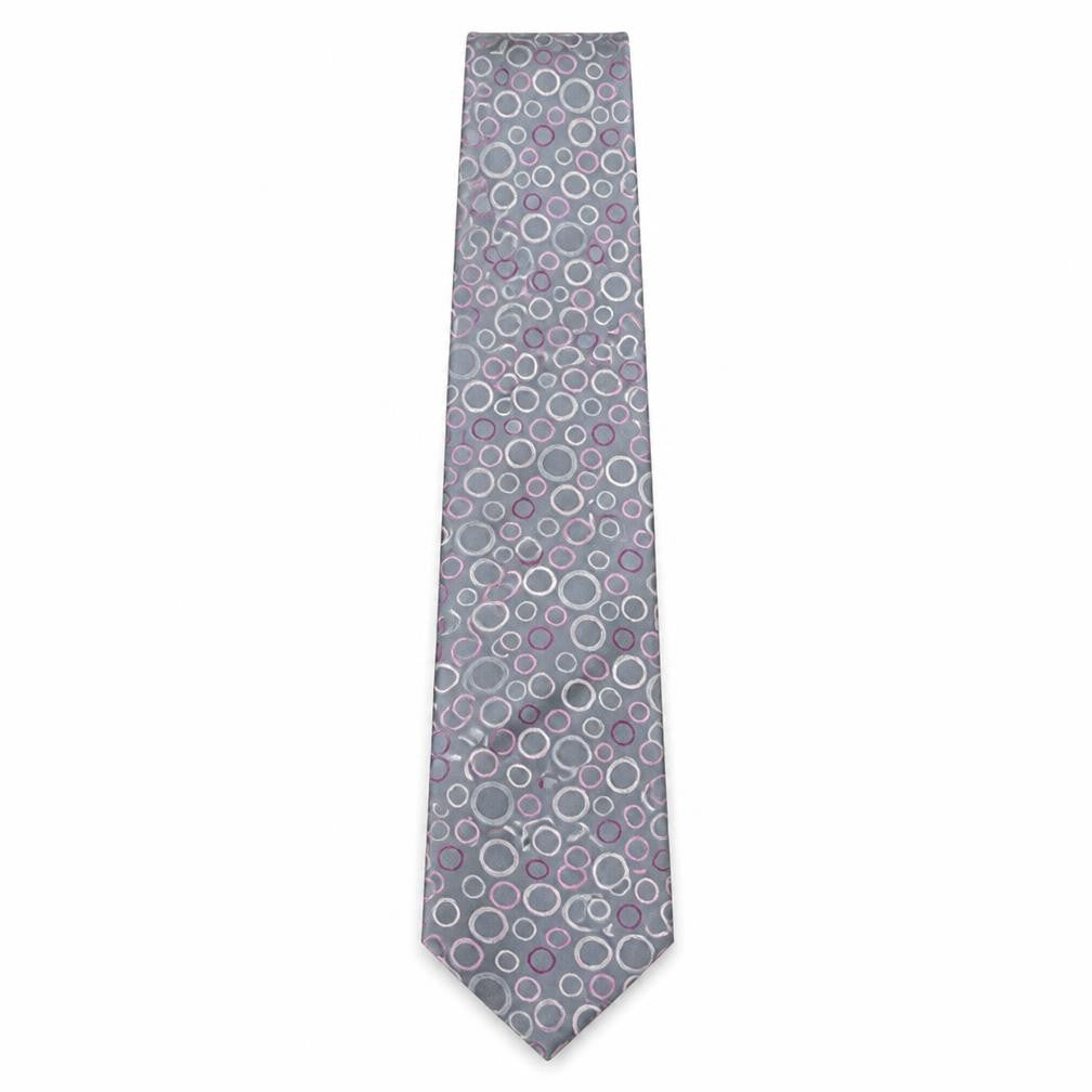 Front view of Thomas Nash Men's Grey Geometric Tie