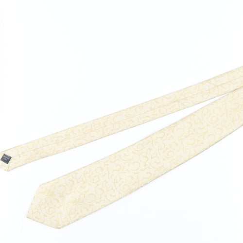 Debenhams Men's Beige Floral Polyester Tie