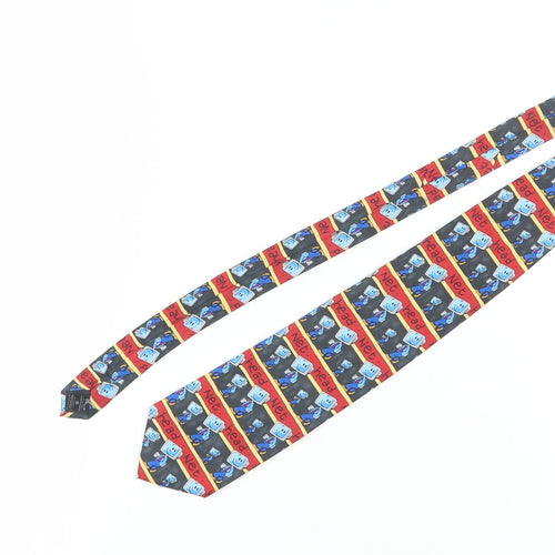 BHS Men's Multicoloured Geometric Cartoon Tie, One Size