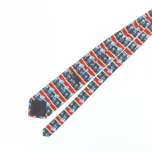 BHS Men's Multicoloured Geometric Cartoon Tie, One Size