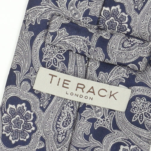 Tie Rack Men's Blue Paisley Silk Designer Tie
