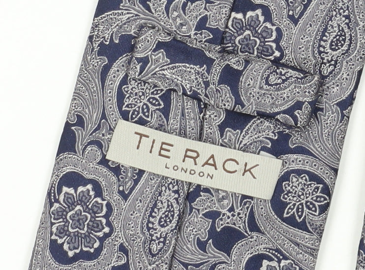 Tie Rack Men's Blue Paisley Silk Designer Tie