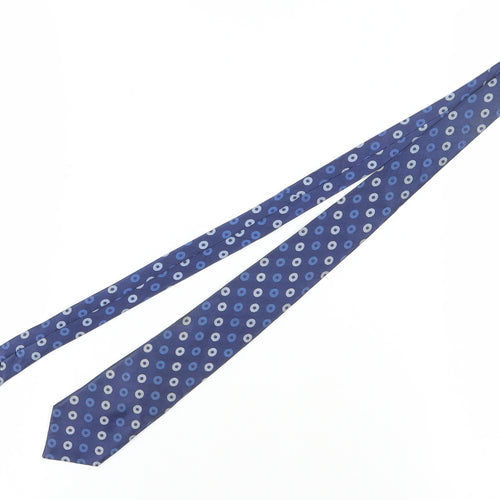 Ben Sherman Men's Blue Geometric Silk Tie