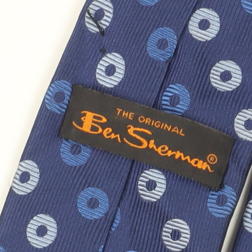 Ben Sherman Men's Blue Geometric Silk Tie