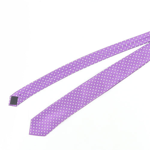 Thomas Nash Men's Purple Polka Dot Slim Tie