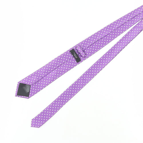 Thomas Nash Men's Purple Polka Dot Slim Tie