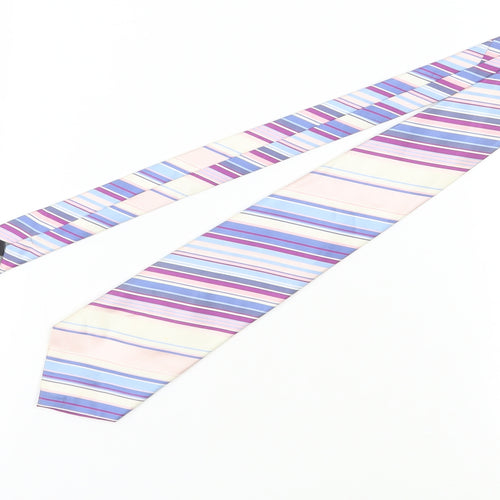 Thomas Nash Men's Multicoloured Striped Silk Tie