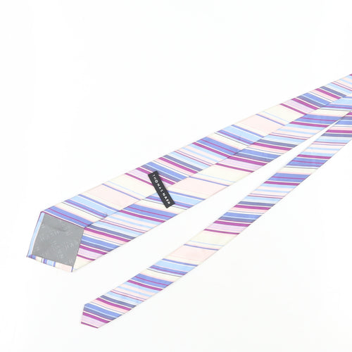 Thomas Nash Men's Multicoloured Striped Silk Tie