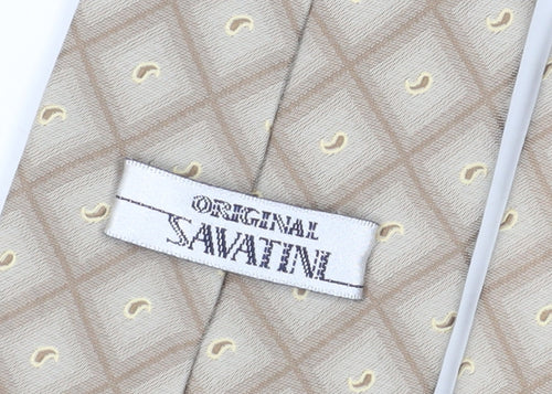 Original Savatine Men's Beige Geometric Tie One Size