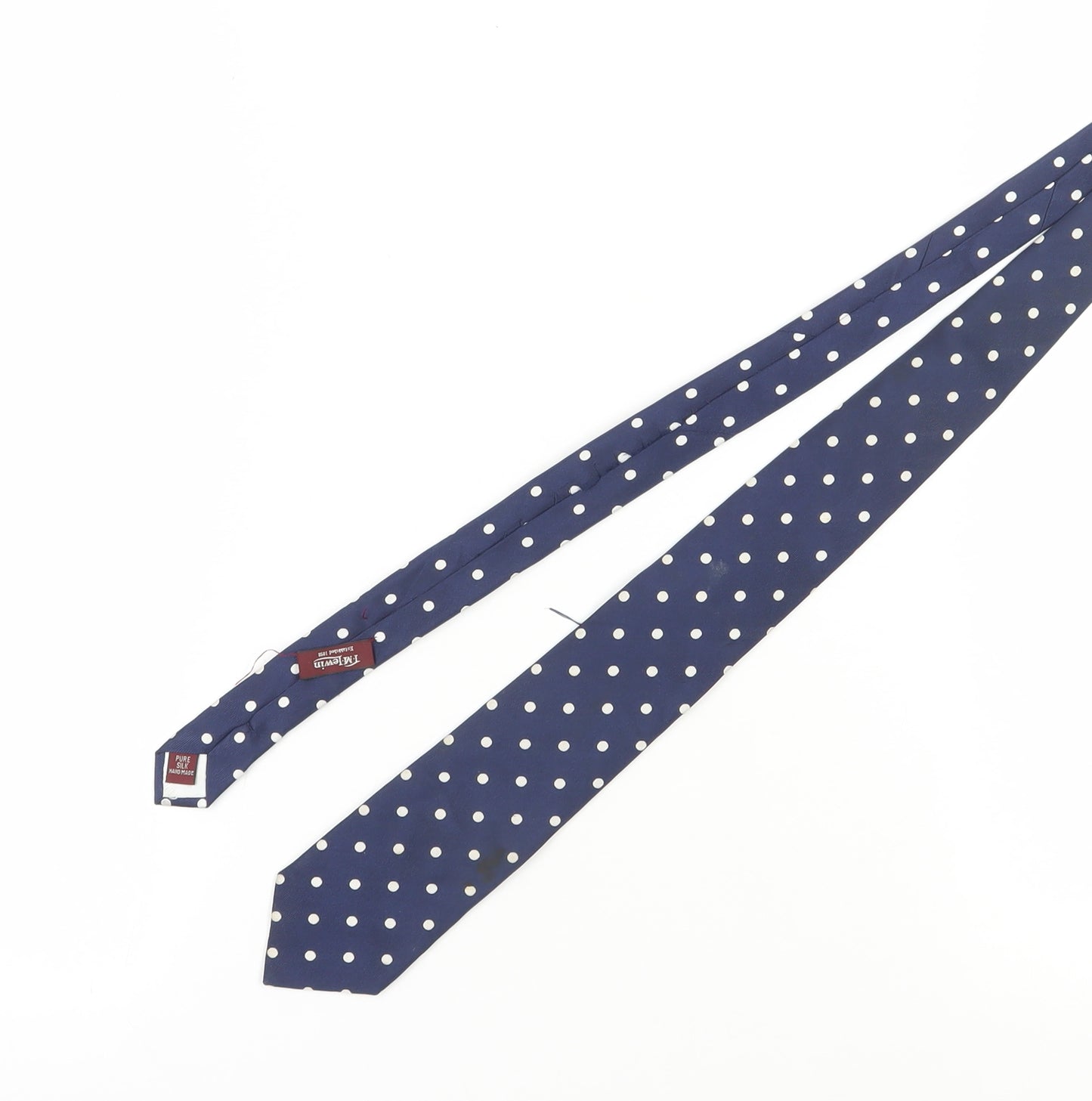 T.M.Lewin Men's Blue Polka Dot Silk Tie, One Size