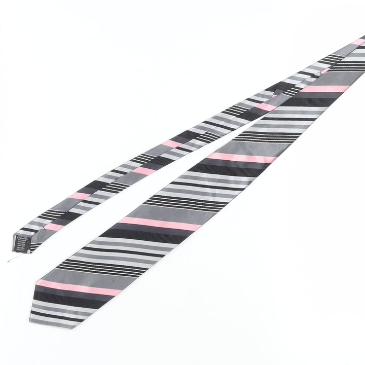 Sfera Men's Pink Striped Slim Tie