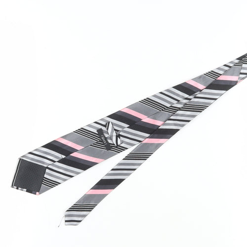 Sfera Men's Pink Striped Slim Tie