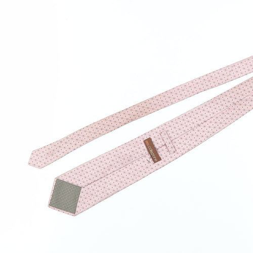 Marks & Spencer Men's Pink Geometric Silk Tie