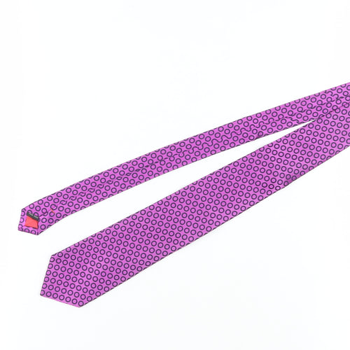 Silkworm London Men's Purple Geometric Silk Tie