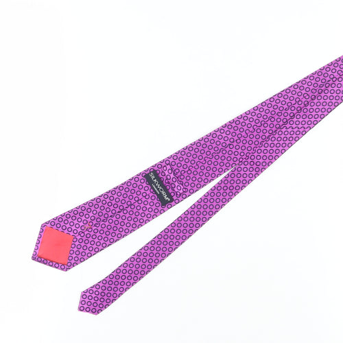 Silkworm London Men's Purple Geometric Silk Tie
