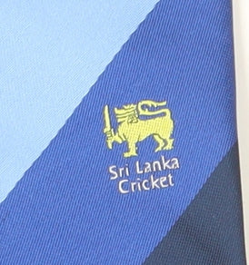 Sri Lanka Cricket Stripe Men's Tie Blue Polyester