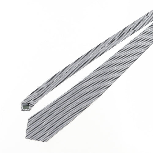 Wolsey Men's Grey Silk Geometric Tie, One Size