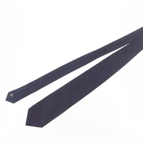 Dunhill Men's Blue Slim Silk Polka Dot Tie