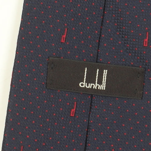 Dunhill Men's Blue Slim Silk Polka Dot Tie