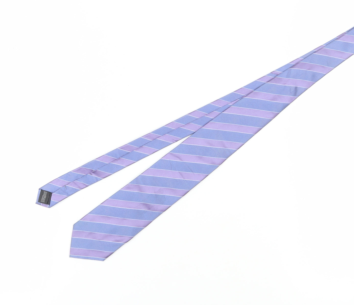 John Lewis Men's Purple Striped Silk Slim Tie