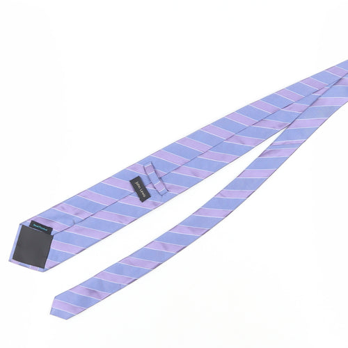 John Lewis Men's Purple Striped Silk Slim Tie