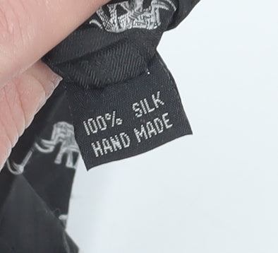 Sam Well Black Elephant Silk Men's Tie, Handmade