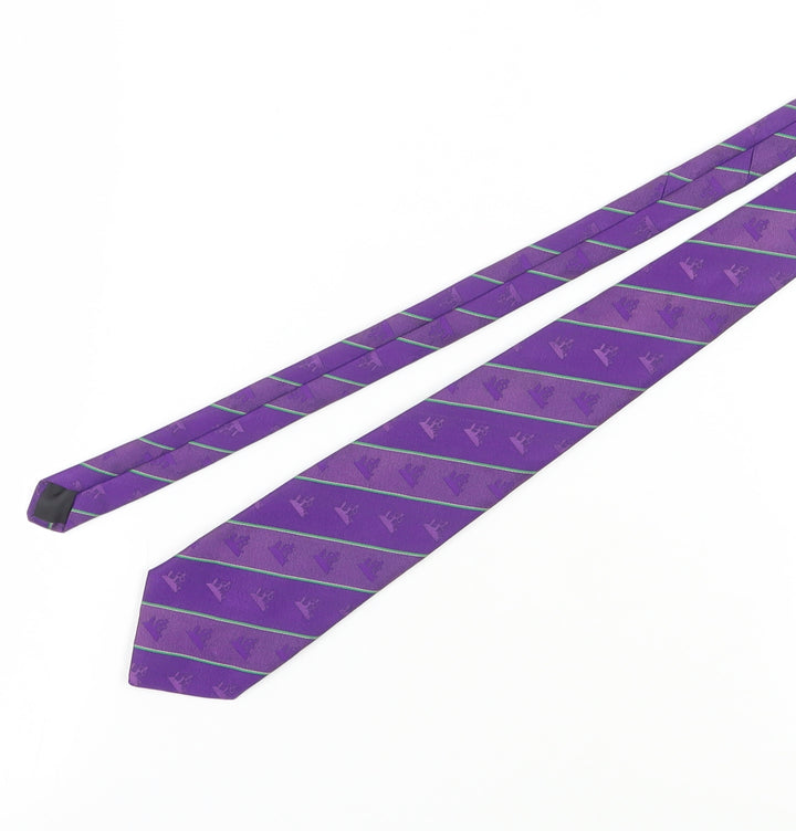 Aquascutum Men's Purple Striped Tie - One Size